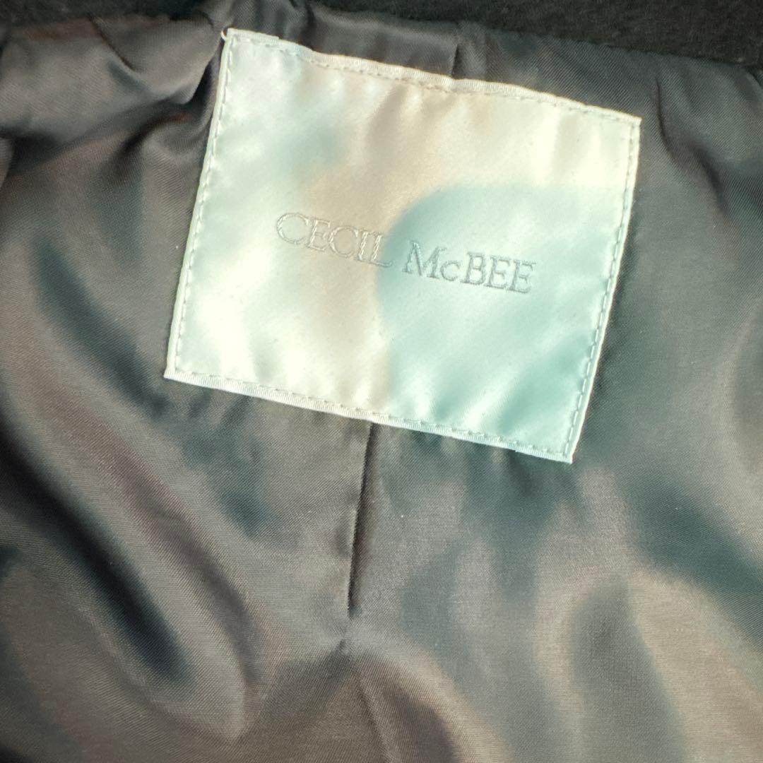 セシルマクビー　CECIL McBEE ポンチョ　コート　ケープ　リボン　ファー