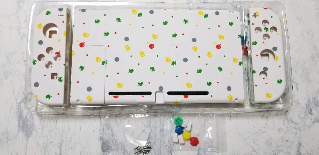 ボタン付！Switch どうぶつ　本体・ジョイコンカスタムパネル