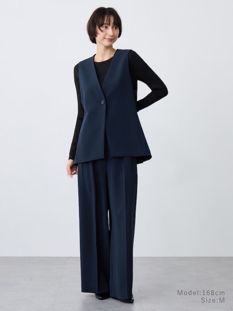 トリアセブレンドペプラムジレ　ブラック　新品タグ付