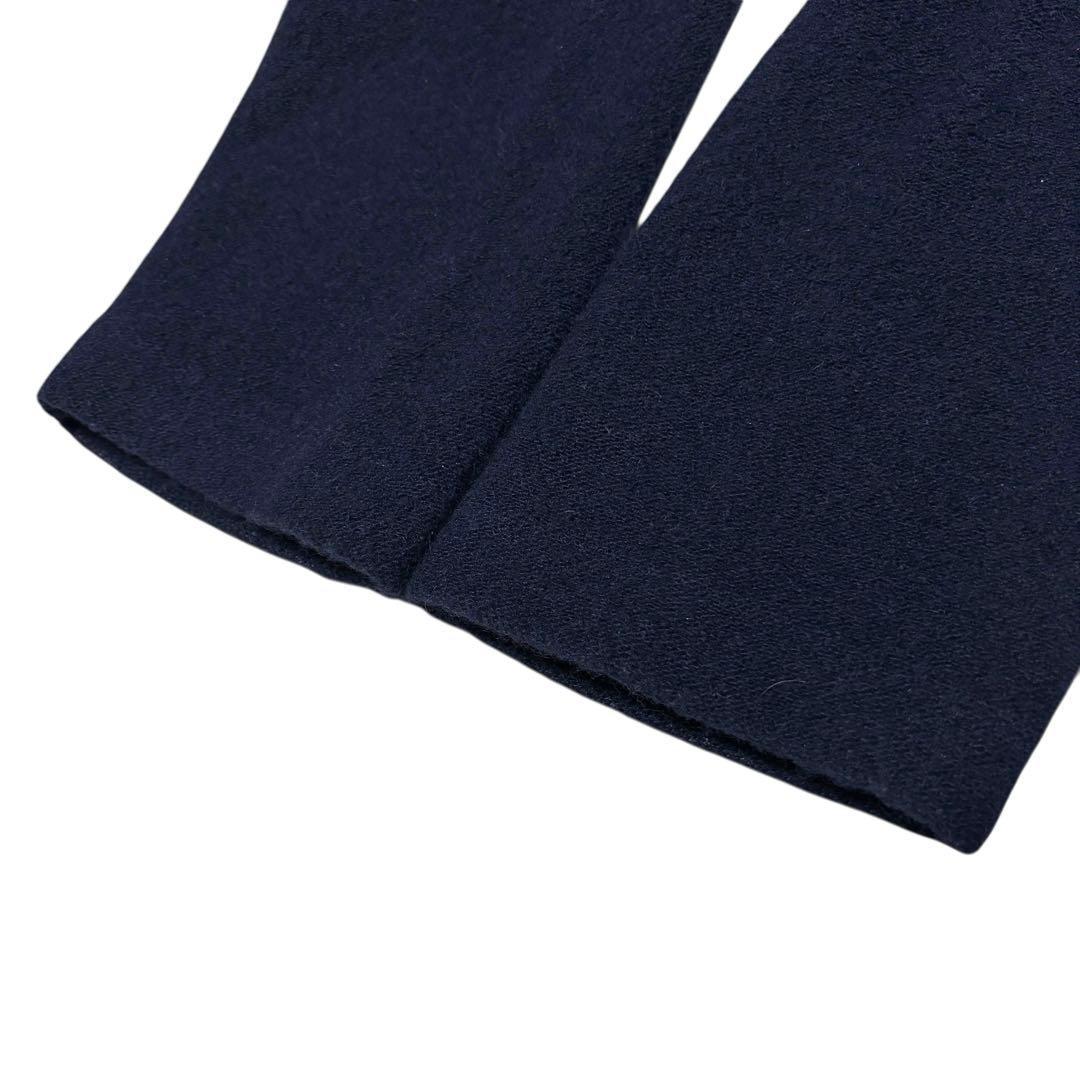 美品 トリコ コムデギャルソン 丸襟ジャケット ウールジャケット ネイビー S