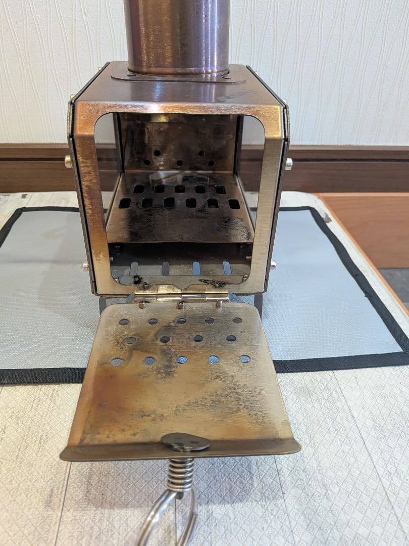 SXIYA 卓上ミニ薪ストーブ 両側ガラス窓ケース付