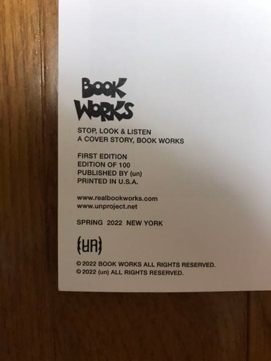 アート・デザイン・音楽 Book works / STOP, LOOK AND LISTEN