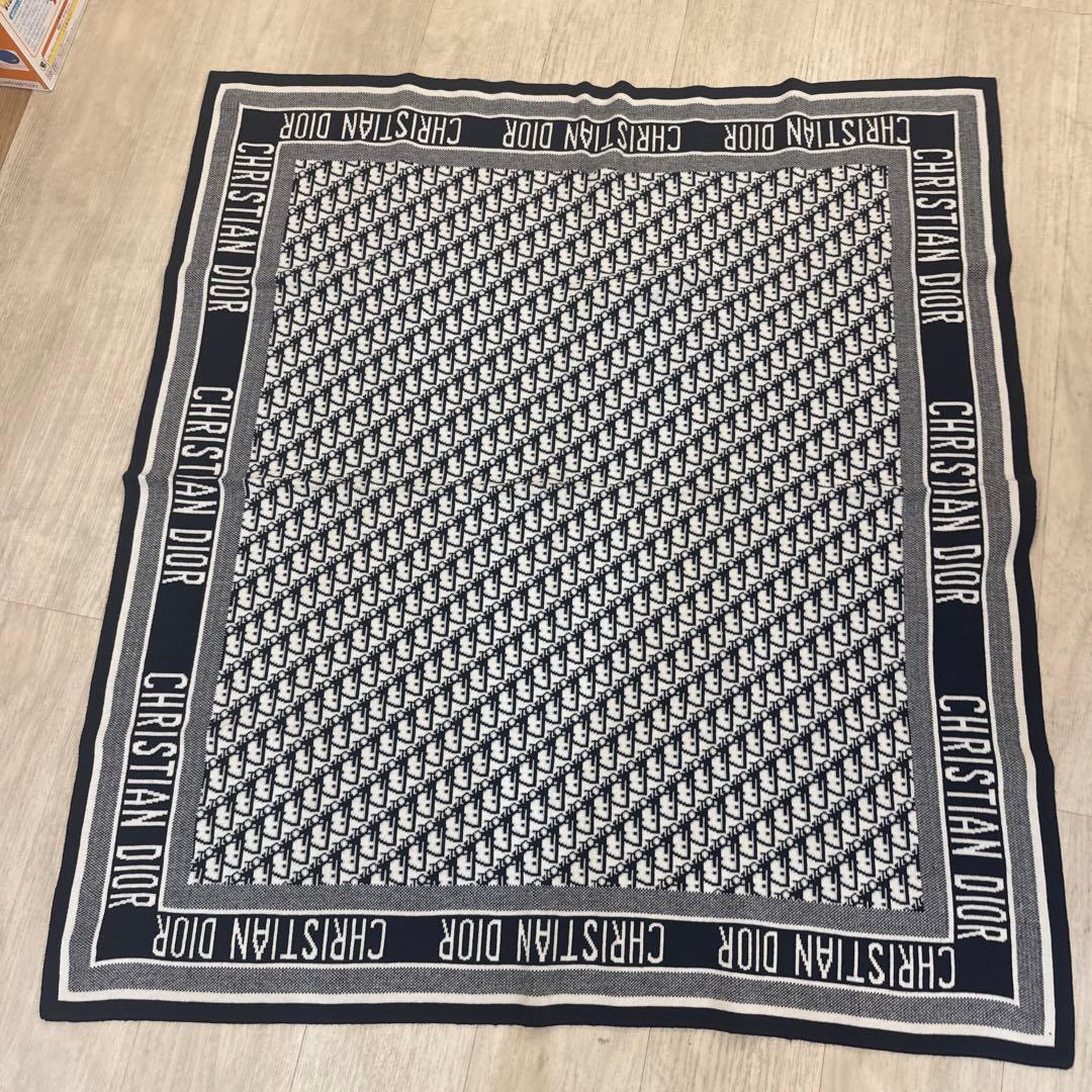 三連休限定値下げ中 CHRISTIAN DIOR ロゴプリント　膝掛け