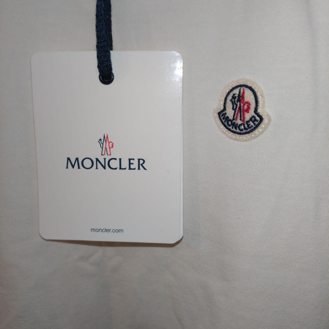 MONCLER ホワイト レース袖 トップス タグ、ハンガー付き