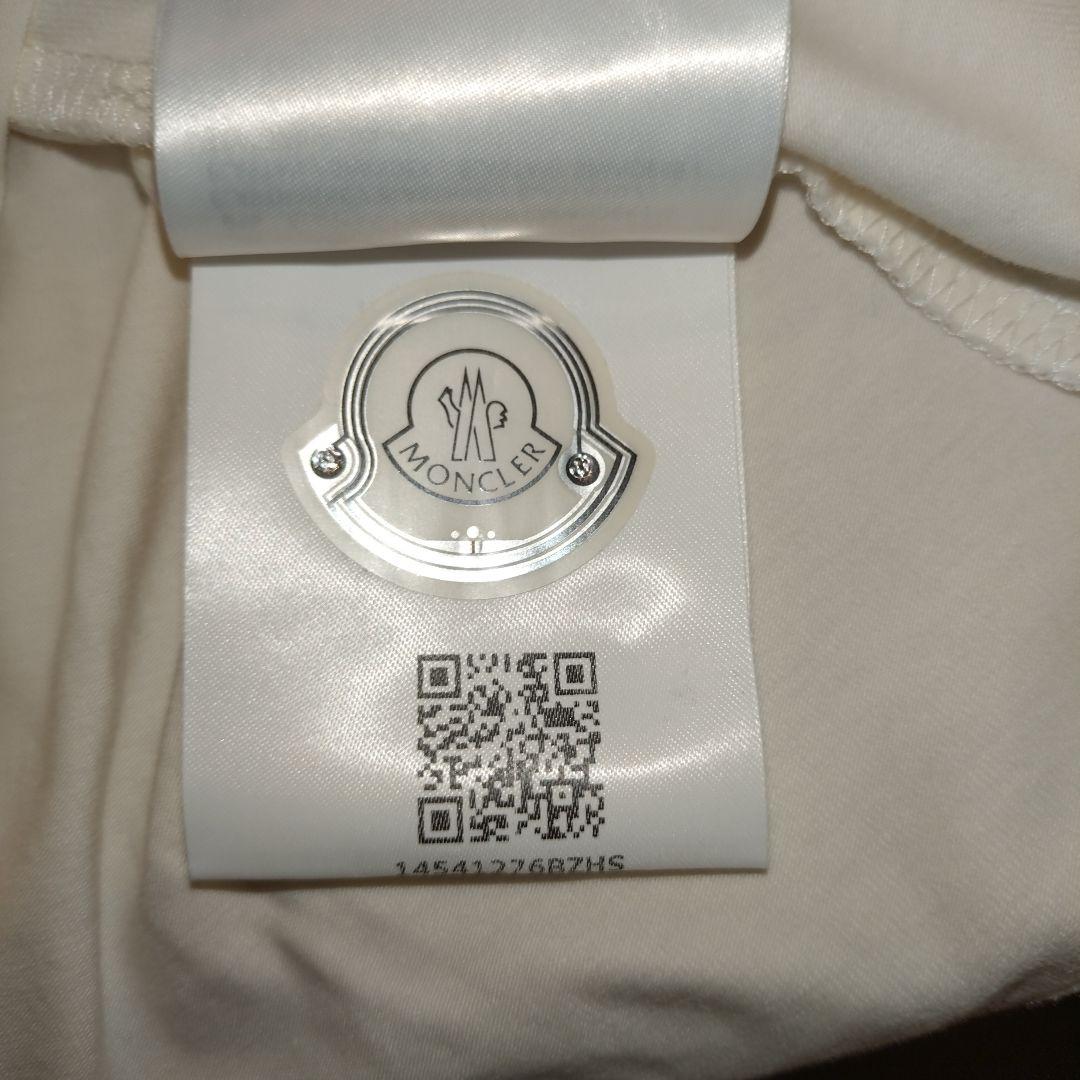 MONCLER ホワイト レース袖 トップス タグ、ハンガー付き