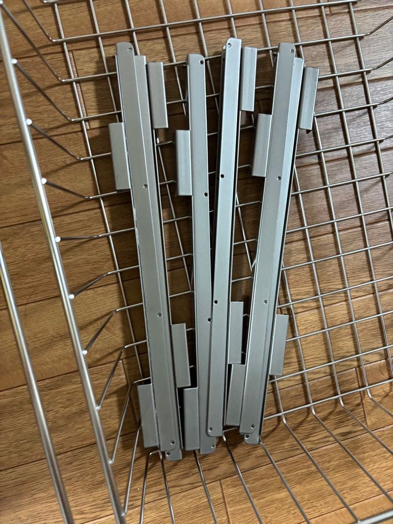 無印良品 ステンレスユニットシェルフ 追加用ワイヤーバスケット 84cm 3個