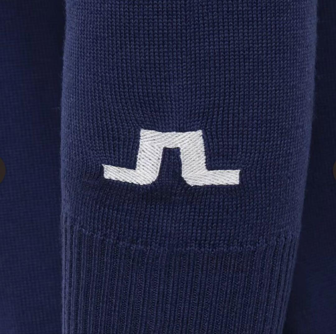 J.LINDEBERGハーフジップ セーター インディゴブルー　新品S(M相当)