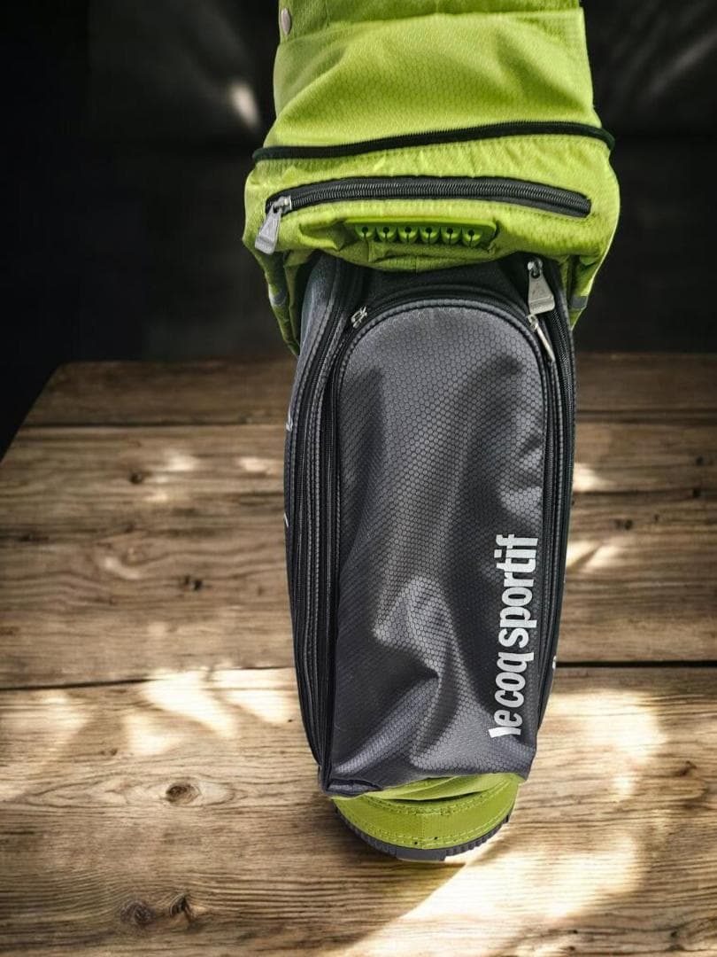 送料無料/超美品　le coq sportif ゴルフバッグ オリーブグリーン