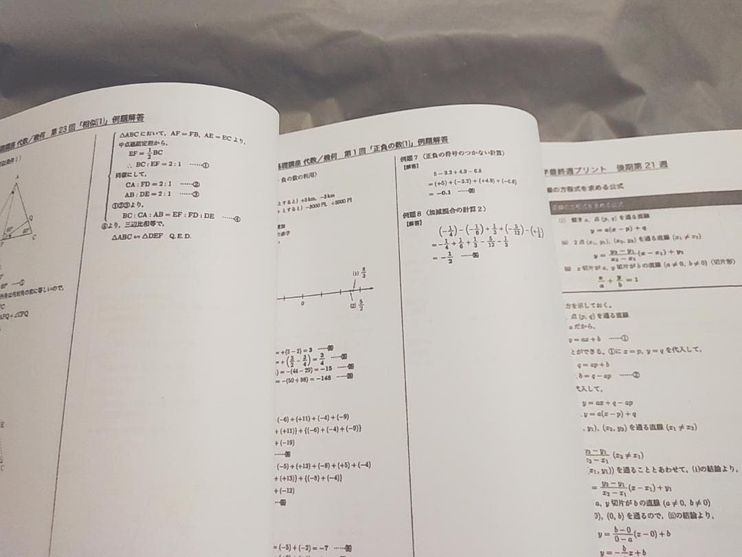 鉄緑会　中1数学基礎講座　テキスト解答　2023年度　駿台　河合塾　東進　SEG