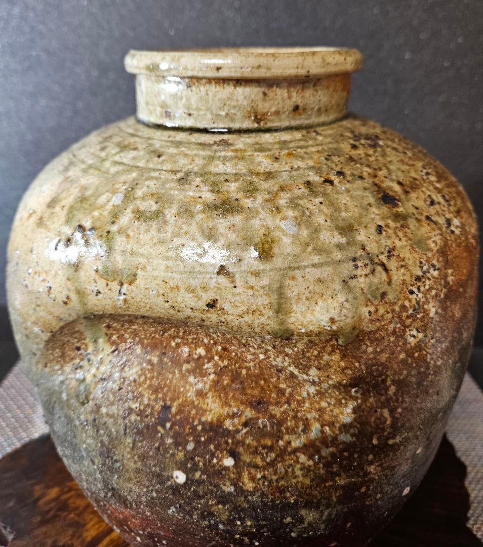 伊賀焼　森里香山作　窯変　高約28.0cm壺　大壺　花入　オブジェ定価30万円