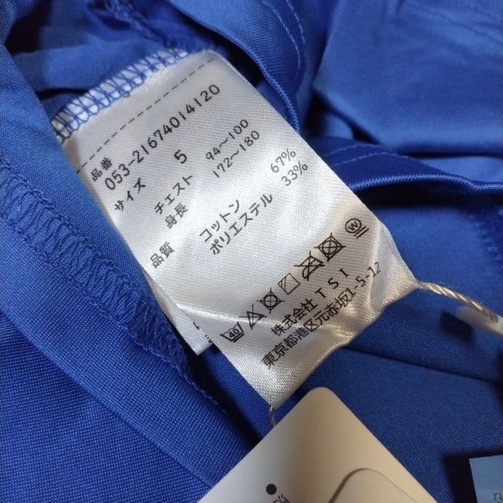 ⭐新品未使用⭐PEARLYGATES⭐半袖⭐モック⭐青⭐サイズ5⭐