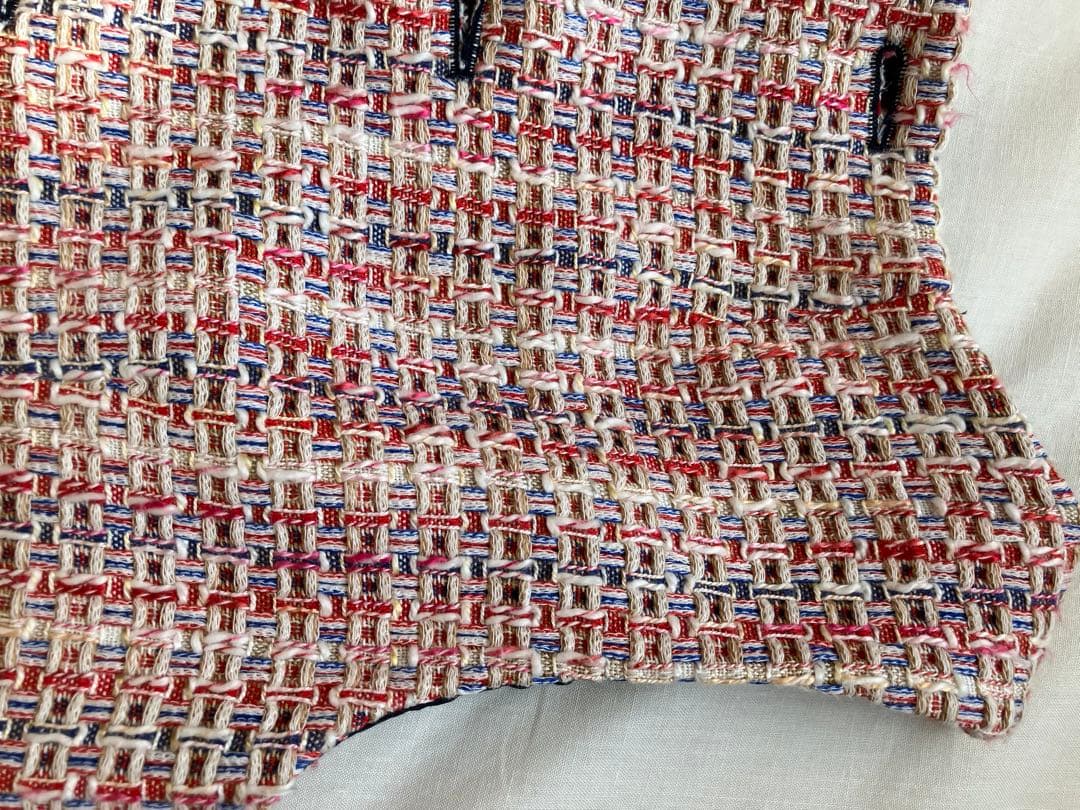 多色ツイードベスト ボタン付き