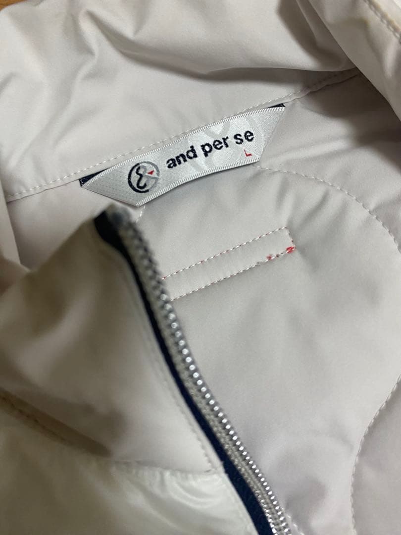 美品⭐︎and per seアンパスィ　ベストワンピースＬマスターバニー白ベージュ