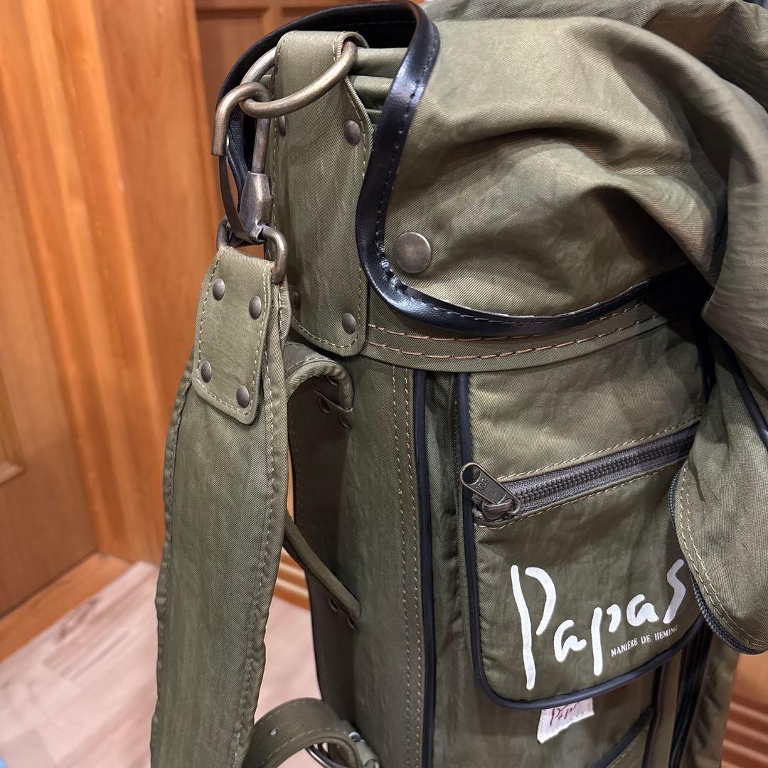 PAPAS ゴルフバッグ オリーブグリーン
