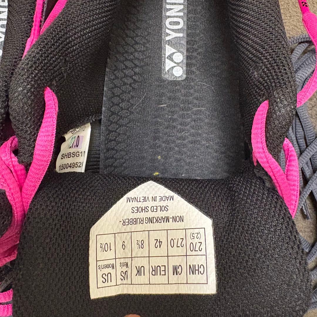 【美品】YONEX サブアクシア GT メン バドミントンシューズ 27cm