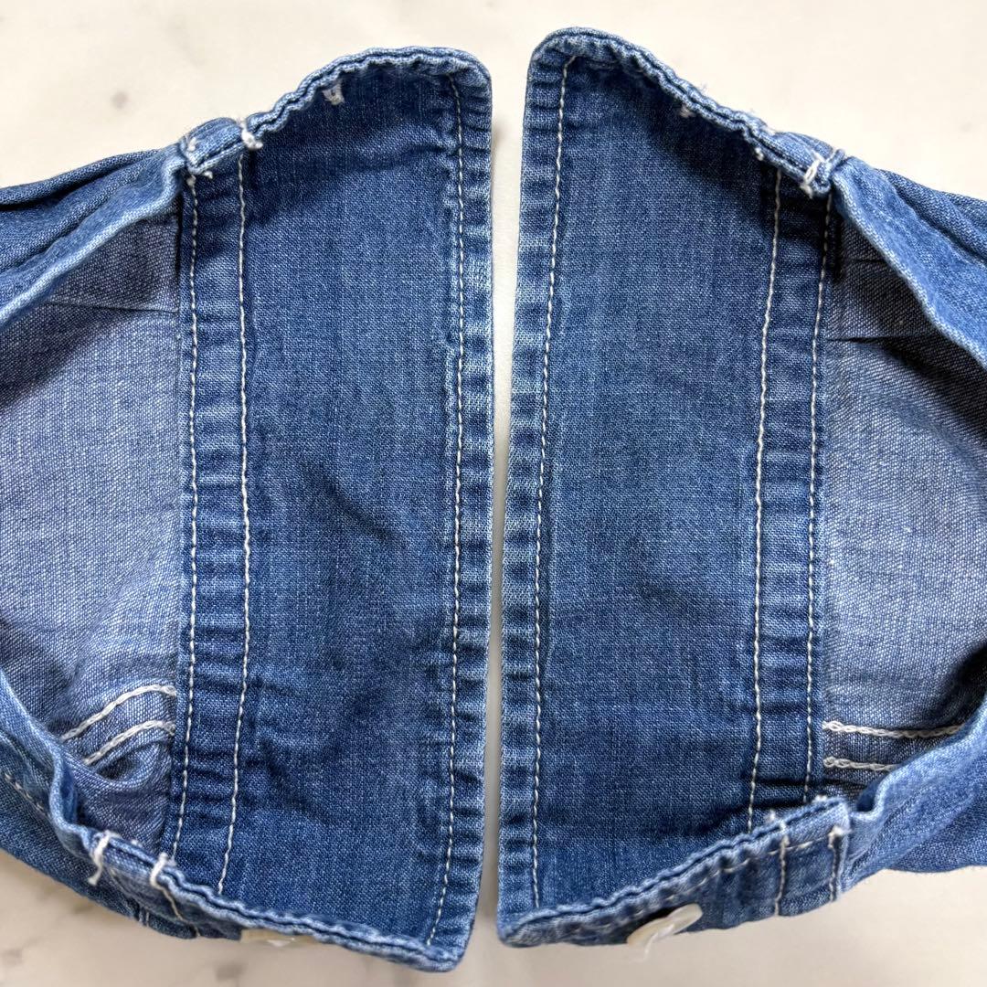 美品♪アーバンリサーチ　インディゴデニムシャツワンピース　ゆったり　羽織り　38