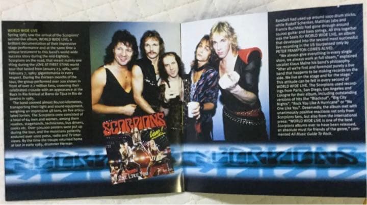 帯付き！リマスター！国内盤！スコーピオンズ / ワールド・ワイド・ライヴ