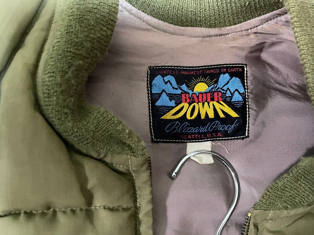 バウアーダウン　Bauer down 日の出タグ　®︎なし50s60s