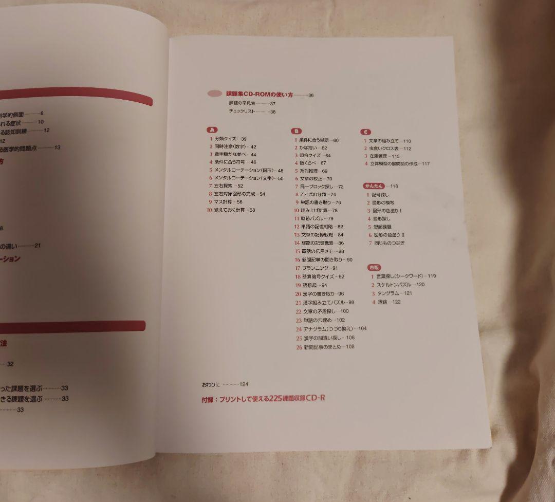 認知機能回復のための 訓練指導マニュアル CD-R付き