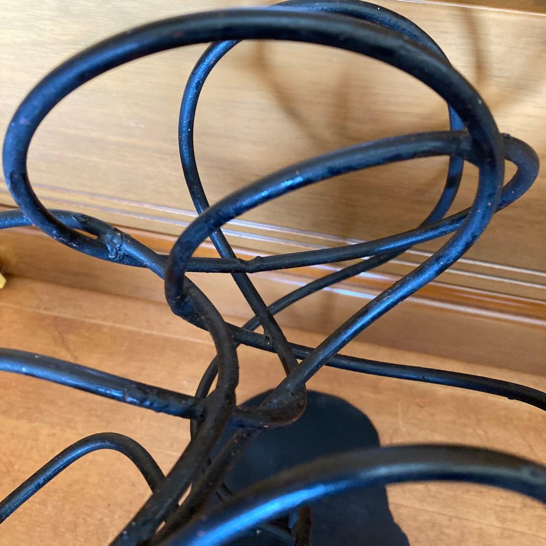 鉄花器　草月　黒