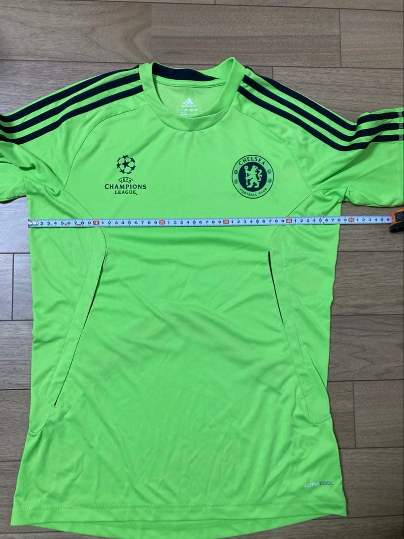 adidas チェルシー 2010-11チャンピオンズリーグ用シャツ L 蛍光緑