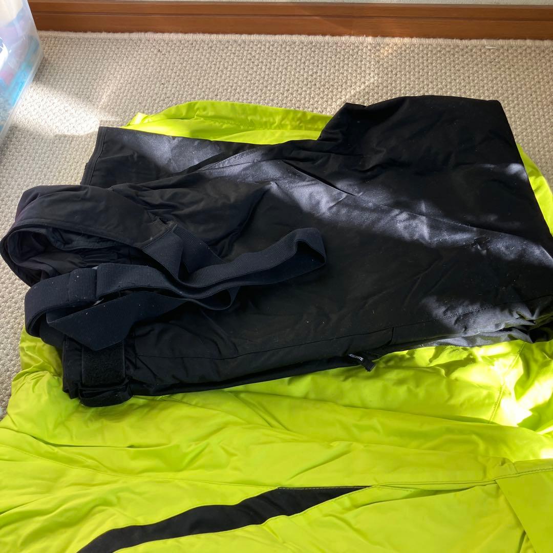 【美品】DESCENTE 蛍光イエロー スキーウェア上下