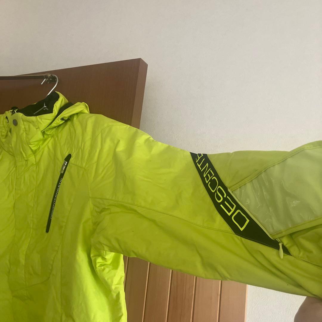 【美品】DESCENTE 蛍光イエロー スキーウェア上下