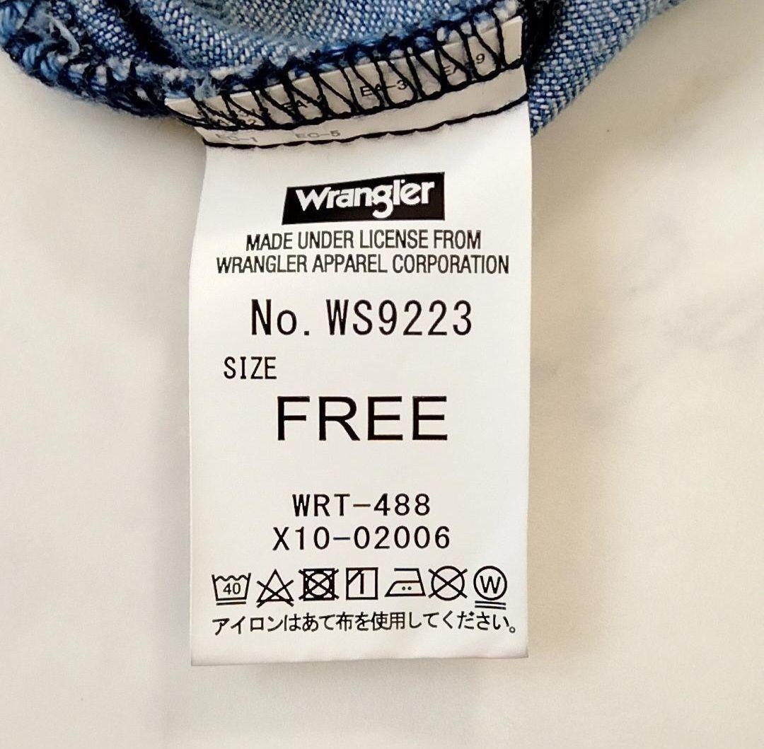 シップス ラングラーコラボ ノーカラーデニムシャツワンピース インディゴs45