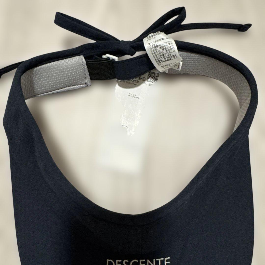 DESCENTE ネイビー バイザー リボン付き