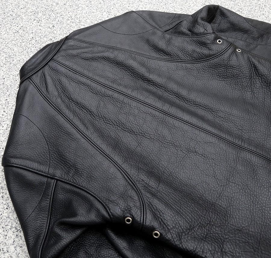 極美品 XS シボ革 VANSON シングルライダース ジャケット 黒