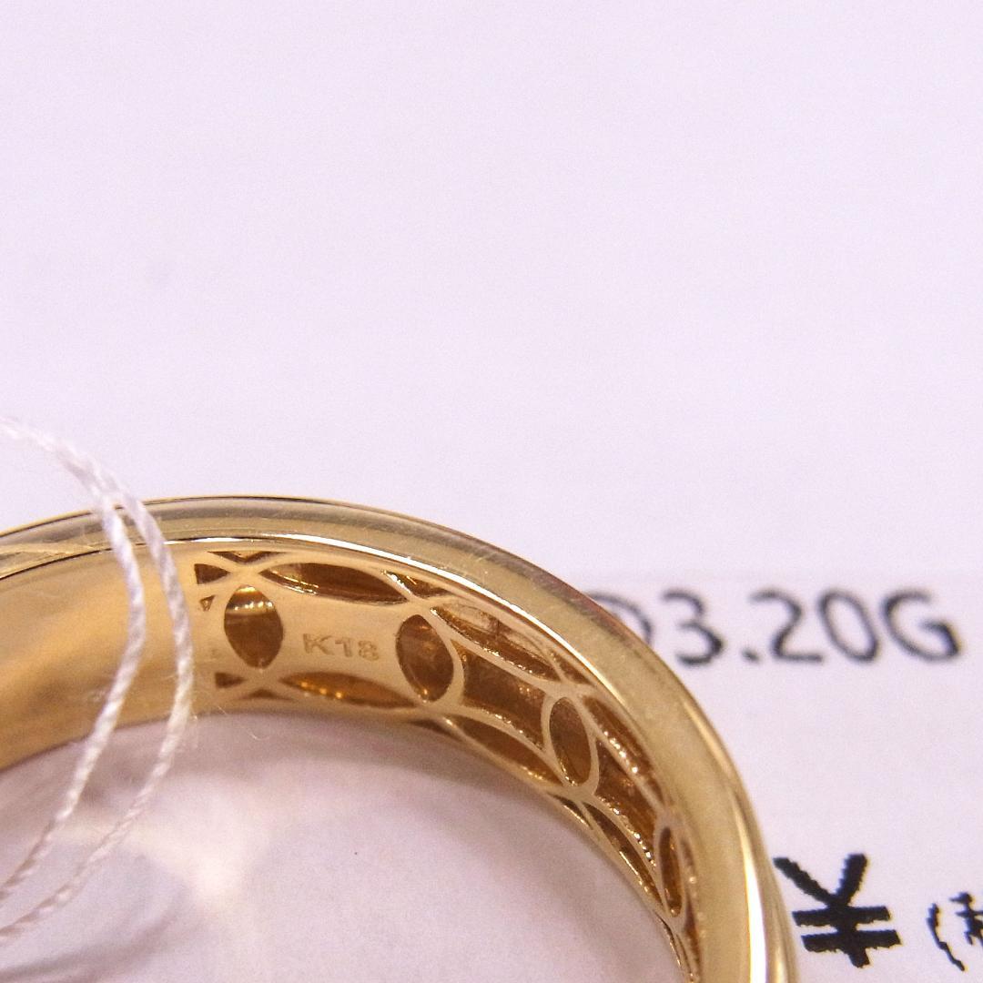 新品【X】K18　14号　3.20ｇ　地金リング　イニシャルK