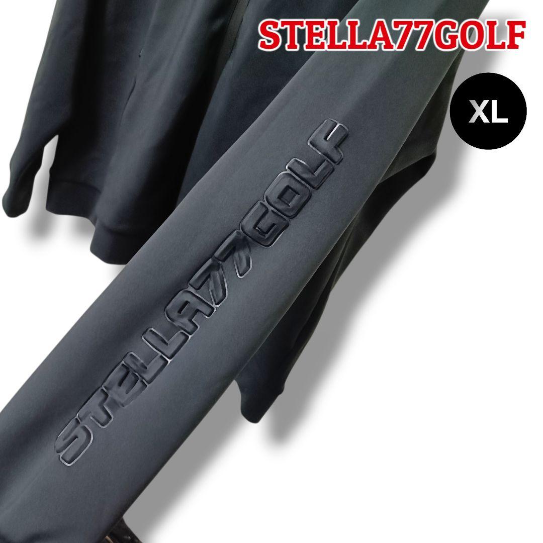 【高品質】STELLA77GOLF フルジップパーカー XLブラックメンズゴルフ