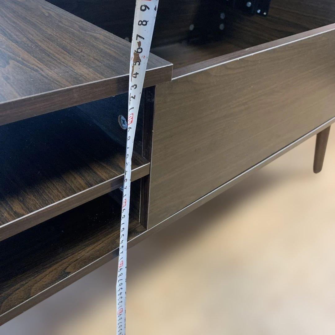 リフトトップローテーブル ダークブラウン