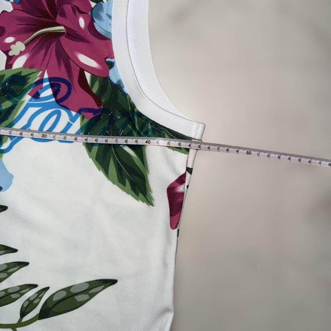 MARK & LONA フラワーポロシャツ ノースリーブ【40】レディース