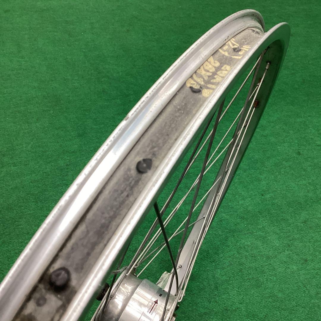 アルミリム　前輪 26x1-3/8 ハブダイナモ 26インチ　j2端子