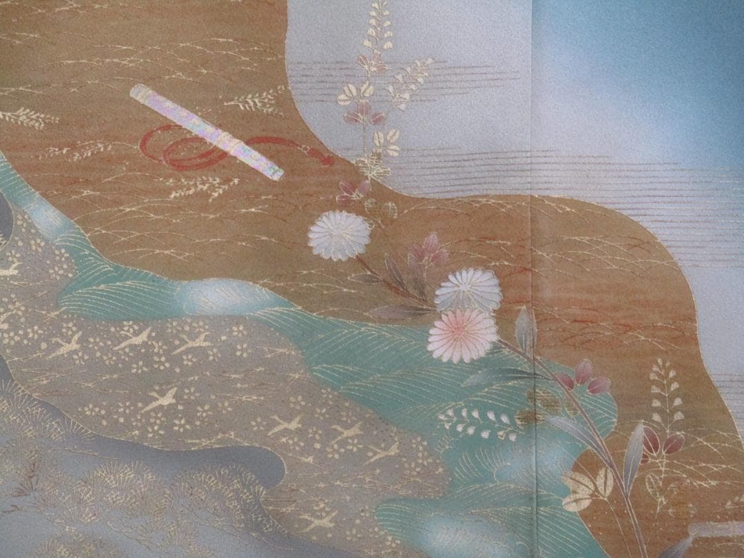 L～2Ｌサイズ　訪問着からの着物リメイクドレスです　着丈１１９cm