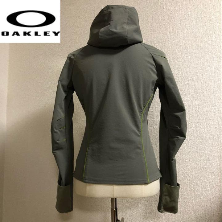 オークリー★ハーフジップ ストレッチ パーカー オリーブ XSサイズ(US)