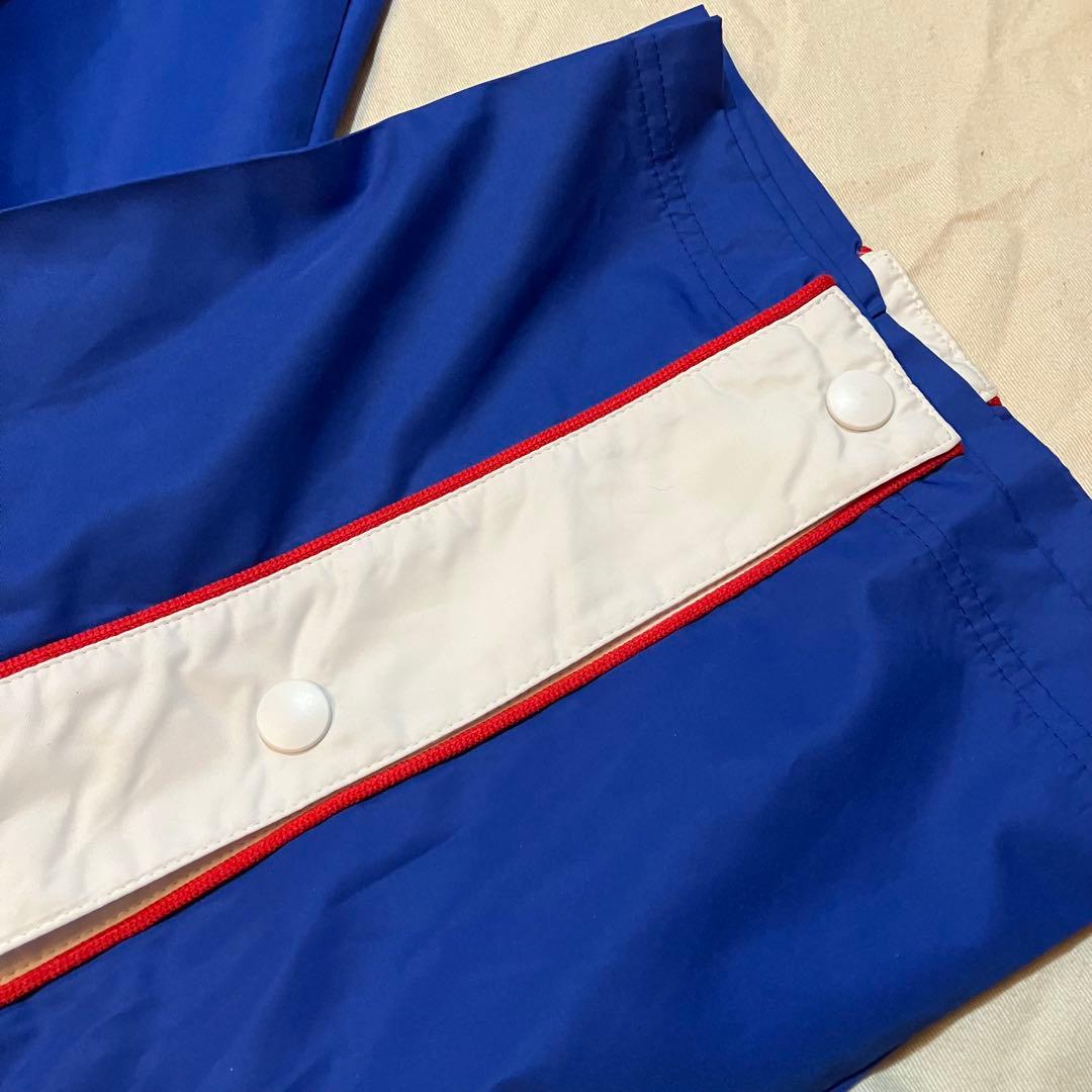 チャンピオンOサイズ青いナイロンウォームアップウェアセット(送料込み)