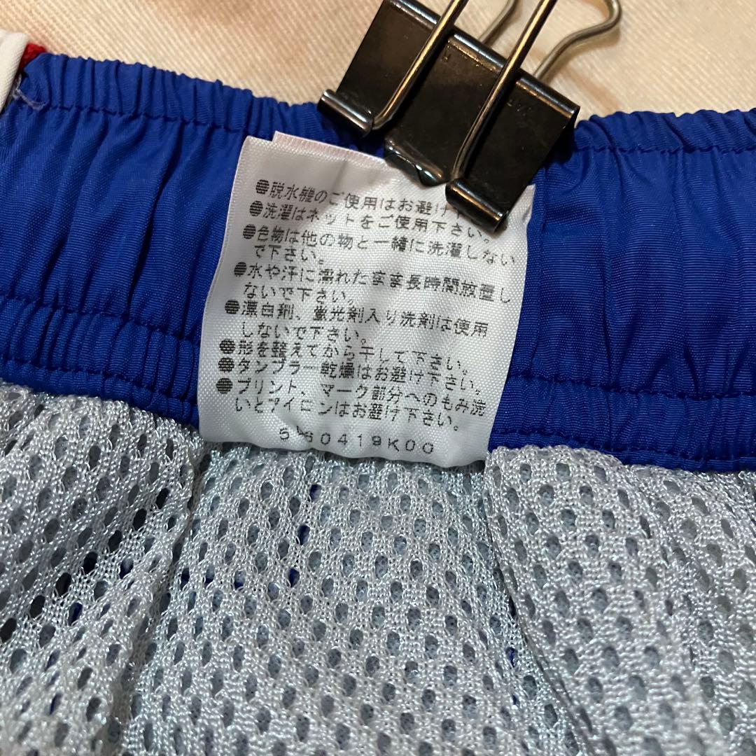 チャンピオンOサイズ青いナイロンウォームアップウェアセット(送料込み)