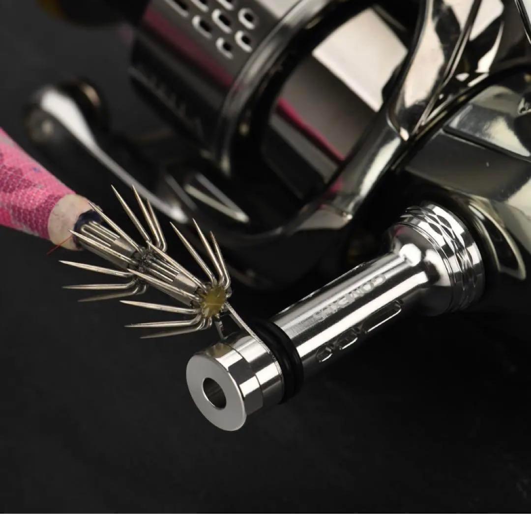 ゴメクサス☆パワーハンドルノブ/ブラックシルバー＋スタンド/R4/ブラック