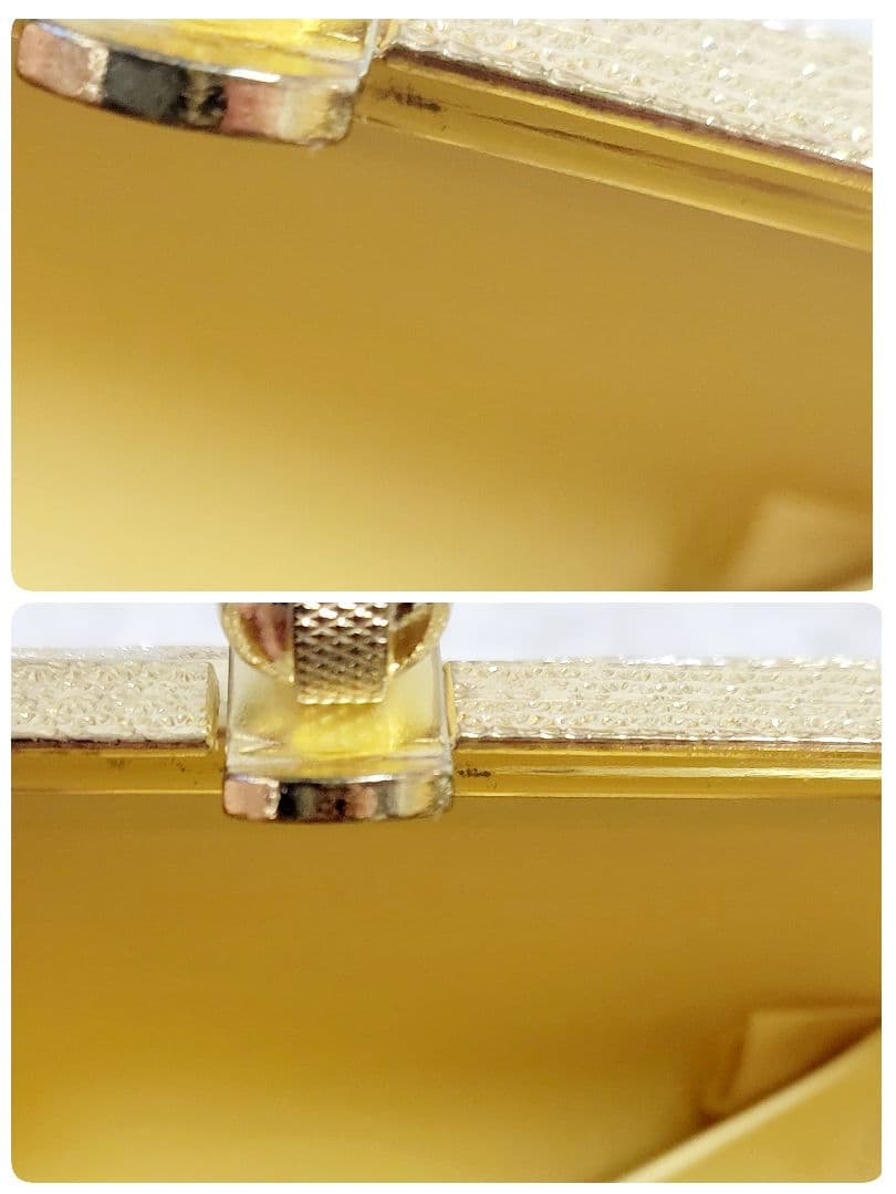 【美品】日本製　和装バッグと草履セット　フォーマル 華文 亀甲 金銀糸 ベージュ