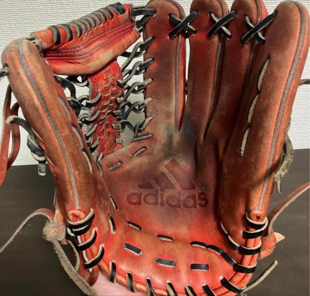 adidas 硬式グローブ レッド　旧西川遥輝モデル