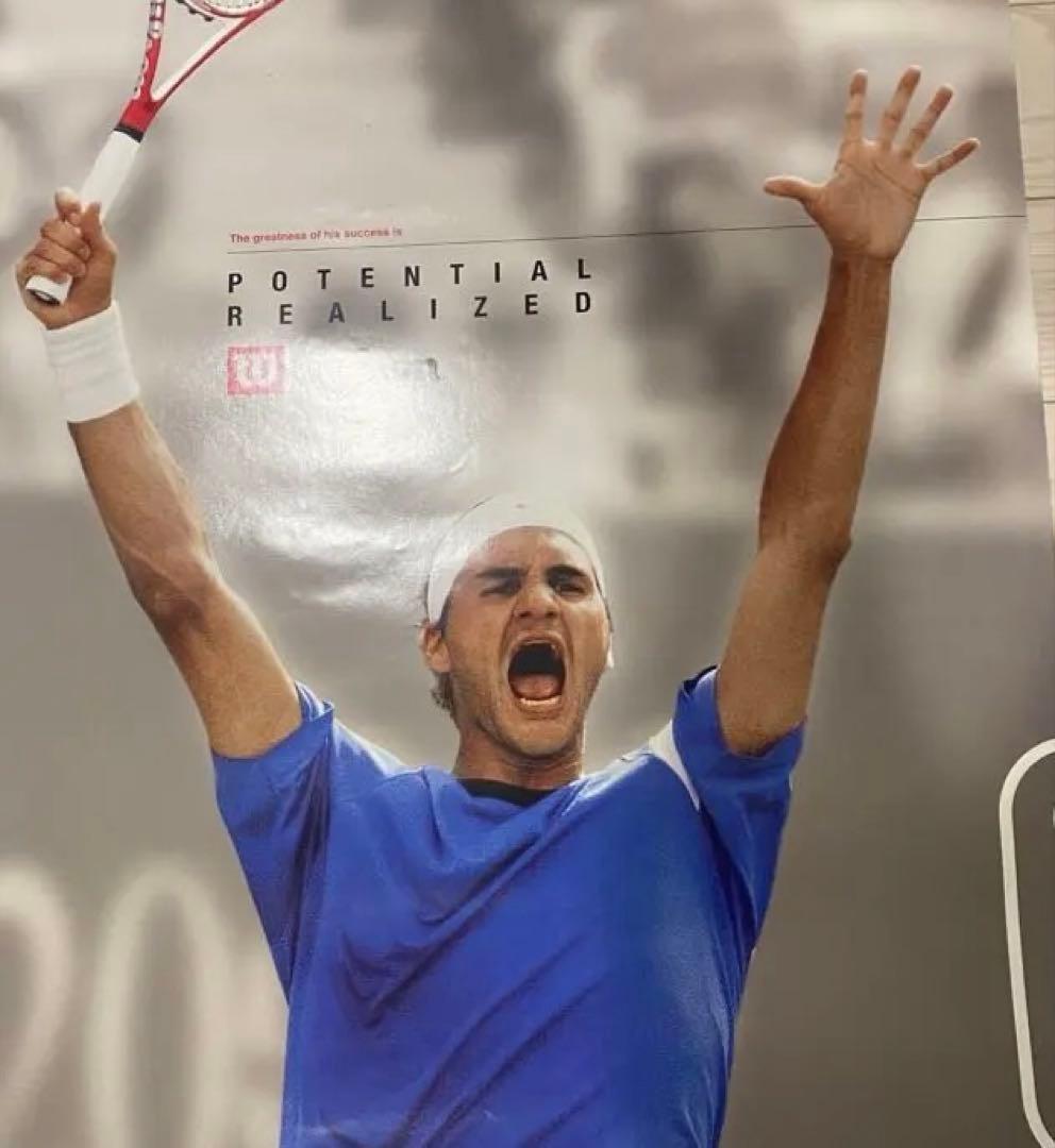 R・フェデラー全盛期の特大ポスター２枚セット+ レアステッカーその他　非売品、