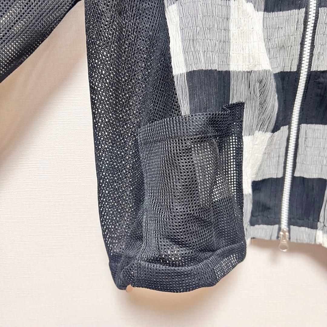 新品 MUNITALP フリーサイズ チェック ジップアップ ブルゾン ゴルフ