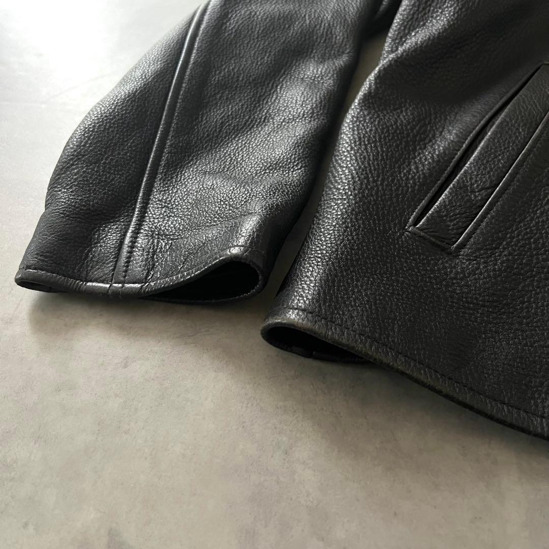 Eddie Bauer エディーバウアー レザー シングル ジャケット ブラック