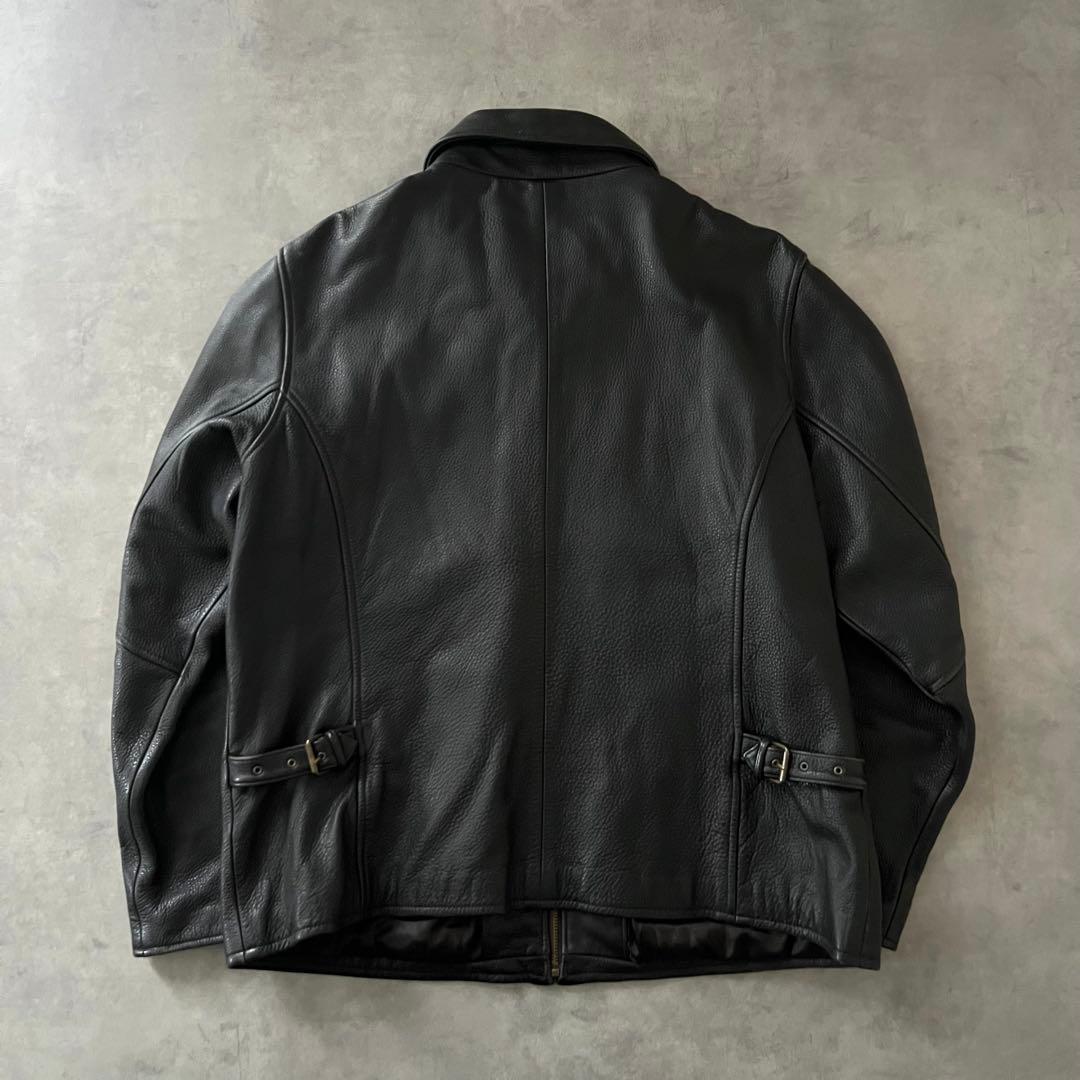 Eddie Bauer エディーバウアー レザー シングル ジャケット ブラック