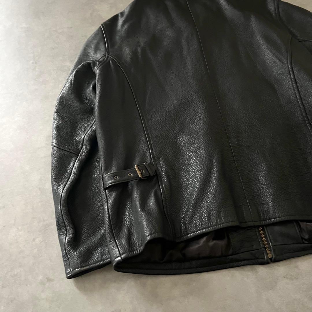 Eddie Bauer エディーバウアー レザー シングル ジャケット ブラック