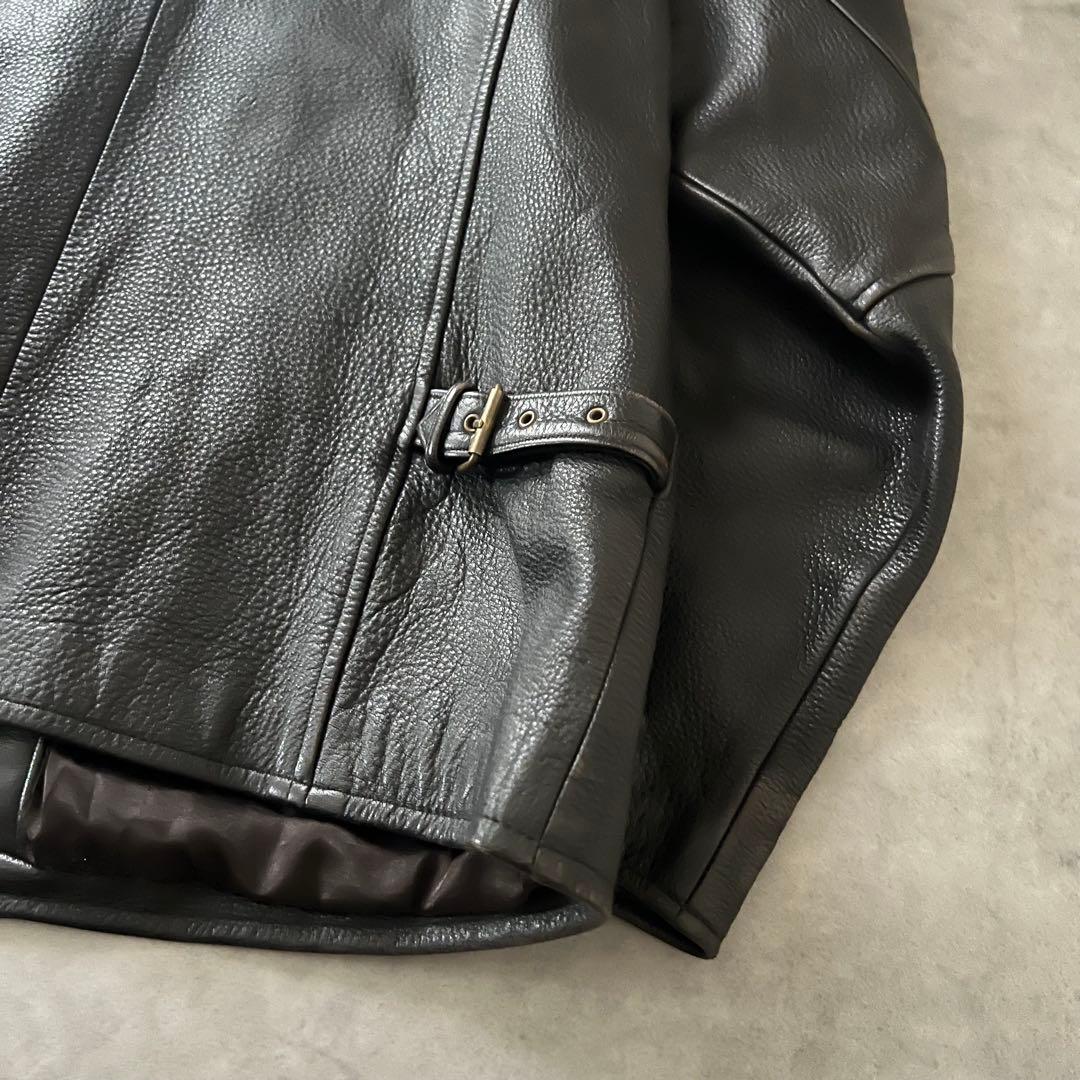 Eddie Bauer エディーバウアー レザー シングル ジャケット ブラック