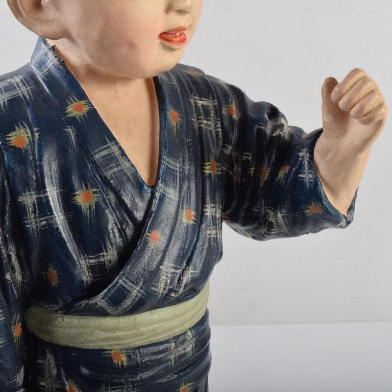 博多人形　陶人形　童　男の子　置物　時代箱　C　8739A