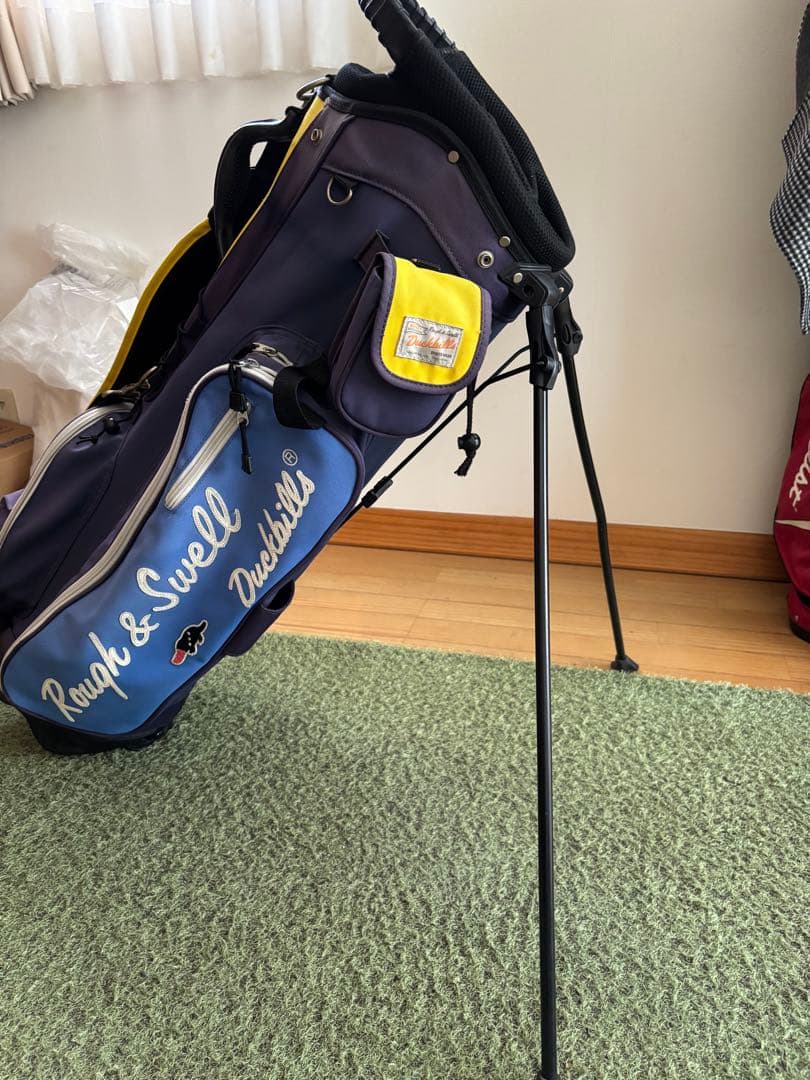 Rough & Swell スタンドゴルフバッグ ネイビー/イエロー